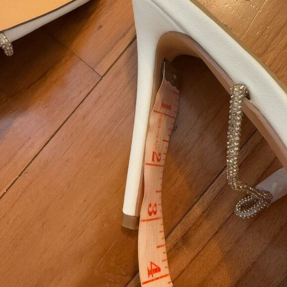 NO BOX Women FashionNova Shine in the Night Rhinestone Heels in White Size US 9 - Picture 6 of 6